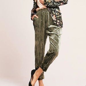 Anthropologie Velvet Pants